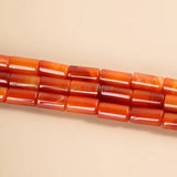 Natural Stone Red Agate Tube Shape Cylinder Beads for Jewelry Making