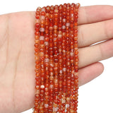 Red Carnelian Beads 2-4mm Faceted Agate for Jewelry Making