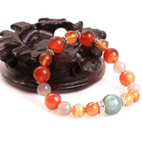 Red Carnelian Bracelet For Women 7.5inch DIY Jewelry Stone Energy Healing