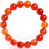 Red Carnelian Bracelet For Women 7.5inch DIY Jewelry Stone Energy Healing