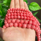 Red Lace Agate Rhodochrosite Spacer Beads 15'' 6 8 10mm