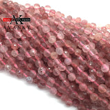 6MM Red Strawberry Crystal Beads Faceted Water Drop Spacer Beads
