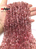 6MM Red Strawberry Crystal Beads Faceted Water Drop Spacer Beads