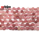6MM Red Strawberry Crystal Beads Faceted Water Drop Spacer Beads