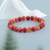 Red Agates Beads Bracelet - Healing Jewelry for Men & Women