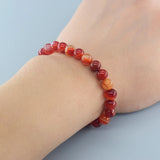 Red Agates Beads Bracelet - Healing Jewelry for Men & Women