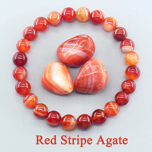 Red Agates Beads Bracelet - Healing Jewelry for Men & Women