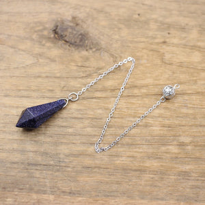 Faceted Quartz Reiki Pendulum for Dowsing Meditation