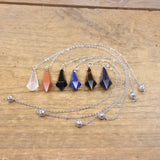Faceted Quartz Reiki Pendulum for Dowsing Meditation