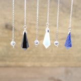 Faceted Quartz Reiki Pendulum for Dowsing Meditation