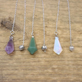 Faceted Quartz Reiki Pendulum for Dowsing Meditation
