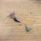 Faceted Quartz Reiki Pendulum for Dowsing Meditation