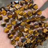 10mm Yellow Tiger Eye Rhombus Beads 15''