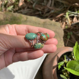 Natural Stone Ring Turquoise Jade High Jewelry Women Fine