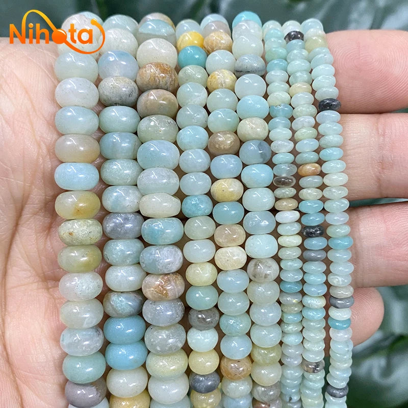 Natural Stone Rondelle Beads Agates Turquoises Jaspers Crystal Spacer Beads