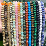 Natural Stone Rondelle Beads Agates Turquoises Jaspers Crystal Spacer Beads