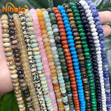 Natural Stone Rondelle Beads Agates Turquoises Jaspers Crystal Spacer Beads