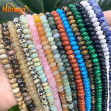 Natural Stone Rondelle Beads Agates Turquoises Jaspers Crystal Spacer Beads