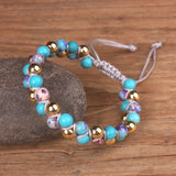 Natural Stone Woven Bracelet Cuff Friendship Bracelet Women Jewelry