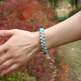 Natural Stone Woven Bracelet Cuff Friendship Bracelet Women Jewelry