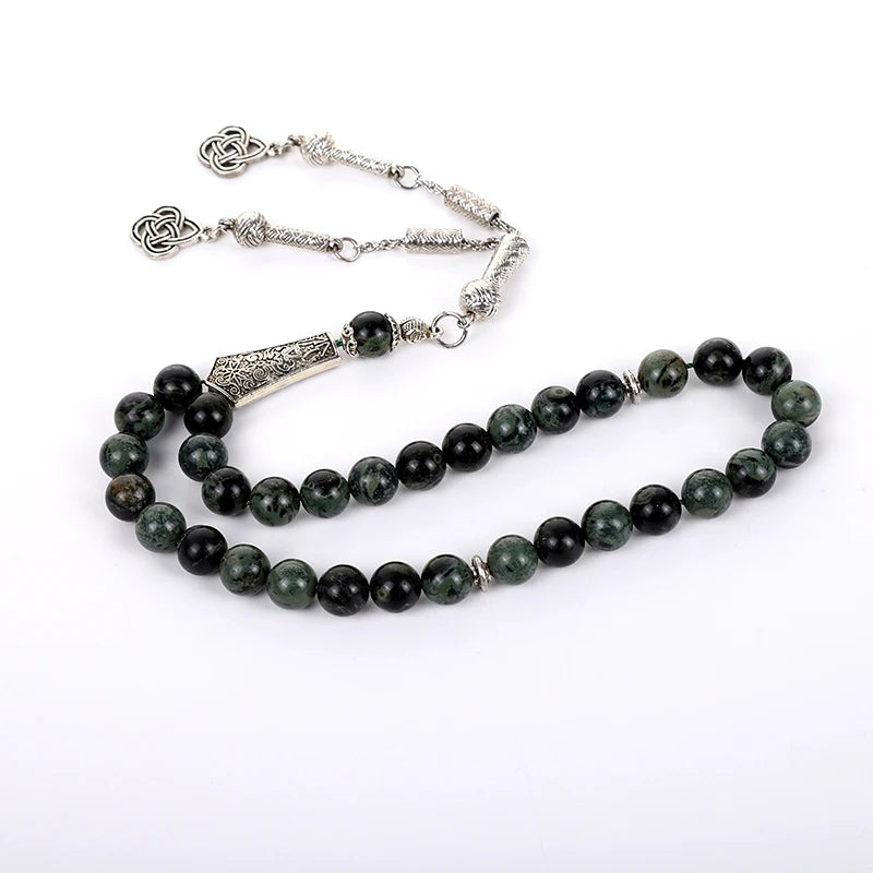 Natural Stone Rosary Muslim Tasbih Islamic Bracelet Gift