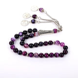 Natural Stone Rosary Muslim Tasbih Eid Gift For Man Islam Prayer Beads Misbaha