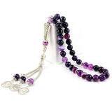 Natural Stone Rosary Muslim Tasbih Eid Gift For Man Islam Prayer Beads Misbaha