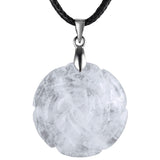 Natural Stone Rose Flower Crystal Amethyst Pendant for Jewelry Making