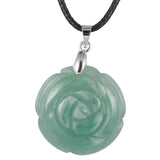 Natural Stone Rose Flower Crystal Amethyst Pendant for Jewelry Making