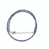 Small Round Stone Necklace - Rose Quartz Amethysts 2-3mm - Men and Women