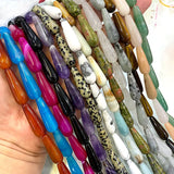 Natural Stone Drop Beads 10*30mm for Jewelry Making DIY