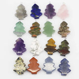 Natural Stone Rose Quartz Charm Tree Pendant Rhodonite 25x18mm