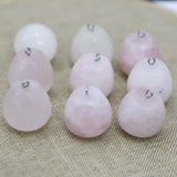 Rose Quartz Crystal Powder Round Pendants 12Pcs