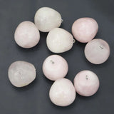 Rose Quartz Crystal Powder Round Pendants 12Pcs