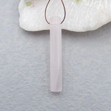 Natural Stone Rose Quartz Drilled Long Necklace Pendant Bead