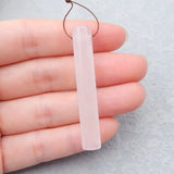 Natural Stone Rose Quartz Drilled Long Necklace Pendant Bead