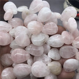 Rose Quartz Flat Water Drop Shape DIY Pendant Earring Jewelry