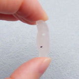 Rose Quartz Wolf Head Pendant Bead 27x17x9mm