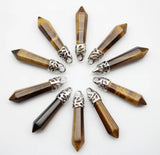Rose Quartz Opal Stone Pillar Charms Pendants for Jewelry Making