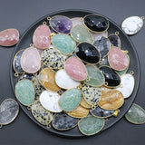 Rose Quartz & Tiger's Eye Crystal Pendants for Necklace Making