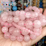Rose Quartz Pink Crystal Round Beads 3-12 MM
