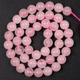 Rose Quartz Pink Crystal Round Beads 3-12 MM