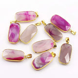 Natural Stone Red Agate Pendant Set of 4