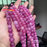 Red Dragon Veins Crystal Quartz Beads for Jewelry Making 8-10mm
