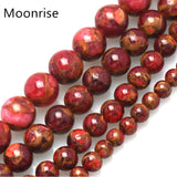 Natural Stone Rose Red Round Beads 6 8 10 12mm DIY Bracelet Necklace