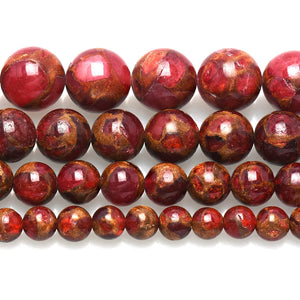 Natural Stone Rose Red Round Beads 6 8 10 12mm DIY Bracelet Necklace