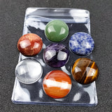 25mm Amethyst Tiger's Eye Yoga 7 Chakra Healing Stone Meditation