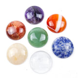 25mm Amethyst Tiger's Eye Yoga 7 Chakra Healing Stone Meditation