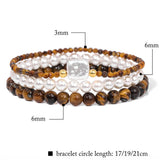 Amethysts & Pearls Bracelet Set Reiki Healing Bangle Jewelry