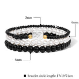 Amethysts & Pearls Bracelet Set Reiki Healing Bangle Jewelry